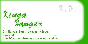 kinga wanger business card